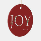 冬の植物の飾られた喜びのクリスマスのオーナメント セラミックオーナメント (右)