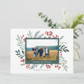 冬の植物クリスマスフォトグリーンの風景 シーズンカード (スタンド正面)