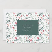 冬の植物クリスマスフォトグリーンの風景 シーズンカード (裏面)