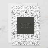 冬の植物クリスマスフォトモノクロ シーズンカード (裏面)