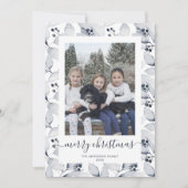 冬の植物フォトメリークリスマスカード シーズンカード (正面)