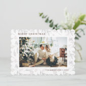 冬の植物フォトメリークリスマスカード シーズンカード (スタンド正面)