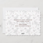 冬の植物フォトメリークリスマスカード シーズンカード (裏面)