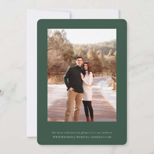 冬の植物フローラ写真 セーブザデート (裏面)