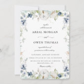 冬の植物体結婚枠 招待状 (正面)