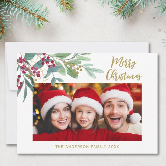 冬の植物写真クリスマス シーズンカード