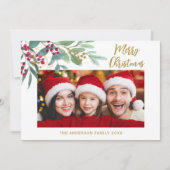 冬の植物写真クリスマス シーズンカード (正面)