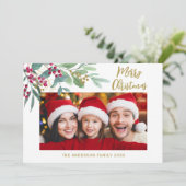 冬の植物写真クリスマス シーズンカード (スタンド正面)