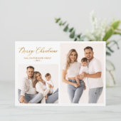 冬の植物台本2フォトコラージクリスマス シーズンカード (スタンド正面)