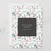 冬の植物学のエレガントクリスマス写真 (裏面)