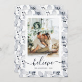 冬の植物学の写真信じ,クリスマスカード シーズンカード (正面/裏面)