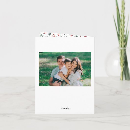 冬の植物学エレガントのクリスマス写真 ノートカード (裏面)