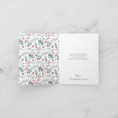 冬の植物学エレガントのクリスマス写真 ノートカード (内部)