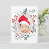 冬の植物学エレガントのクリスマス数々の写真 シーズンカード (スタンド正面)