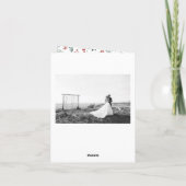 冬の植物学エレガント結婚したの祝日写真 カード (裏面)