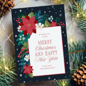 冬の植物学カラフルのメリークリスマス シーズンカード