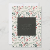 冬の植物学クリスマスフォトベージュ シーズンカード (裏面)