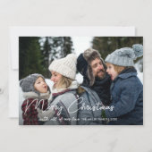 冬の植物学クリスマスフォト シーズンカード (正面)