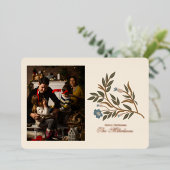 冬の植物学クリスマスフォト 箔シーズンカード (立ち正面)