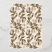 冬の植物学クリスマスフォト 箔シーズンカード (裏面)