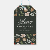 冬の植物学フェスティバルメリークリスマス ギフトタグ (正面)