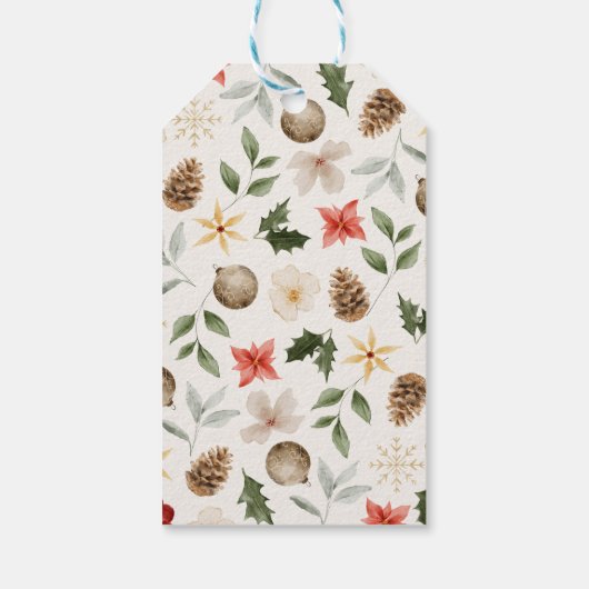 冬の植物学フェスティバルメリークリスマス ギフトタグ (裏面)