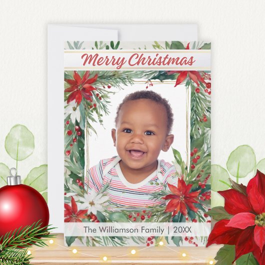 冬の植物学フェスティバル写真メリークリスマス シーズンカード