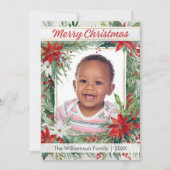 冬の植物学フェスティバル写真メリークリスマス シーズンカード (正面)