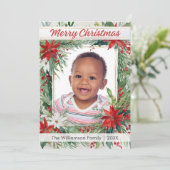 冬の植物学フェスティバル写真メリークリスマス シーズンカード (スタンド正面)