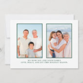 冬の植物学3枚の写真クリスマス シーズンカード (裏面)