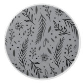 冬の植物性セラミックノブ – グレー セラミックノブ (正面)