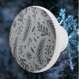 冬の植物性セラミックノブ – グレー セラミックノブ