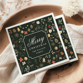 冬の植物性フェスティバルクリスマスパーティー スタンダードカクテルナプキン