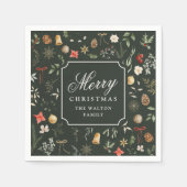 冬の植物性フェスティバルクリスマスパーティー スタンダードカクテルナプキン (正面)
