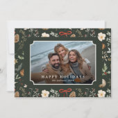 冬の植物性フェスティバルクリスマスフォト シーズンカード (正面)