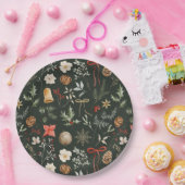 冬の植物性フェスティバルクリスマス ペーパープレート (パーティー)