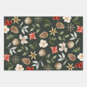 冬の植物性フェスティバルクリスマス ラッピングペーパーシート (正面)
