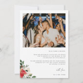 冬の植物性フローラ結婚の写真 サンキューカード (裏面)