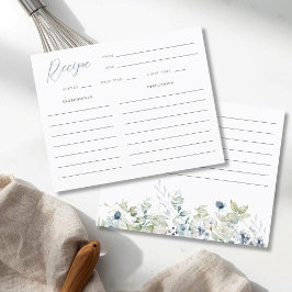 冬の植物性ブライダルシャワーレシピカード