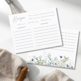 冬の植物性ブライダルシャワーレシピカード