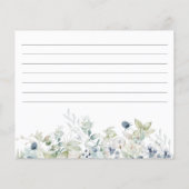 冬の植物性ブライダルシャワーレシピカード (裏面)