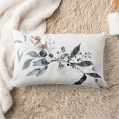 冬の植物性ブルーフーズ腰枕 ランバークッション (ブランケット)