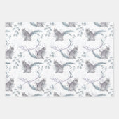 冬の植物性野良雪猫 ラッピングペーパーシート (正面3)