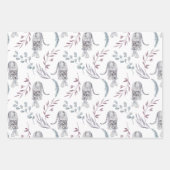 冬の植物性野良雪猫 ラッピングペーパーシート (正面2)