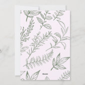 冬の植物紫色の幸せな休日の写真 シーズンカード (裏面)