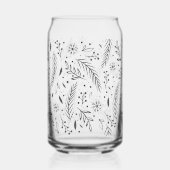 冬の植物缶ガラス ガラス缶 (正面)