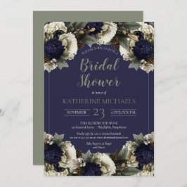 冬の植物色 |ウィンターホワイトブライダルシャワー 招待状