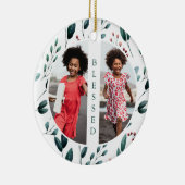 冬の植物賛美タイポグラフィ2枚 セラミックオーナメント (右)