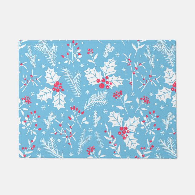 冬の植物2 ドアマット (正面)