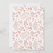 冬の植物 クリスマス ホリデー パーティー 手描き 招待状 (裏面)